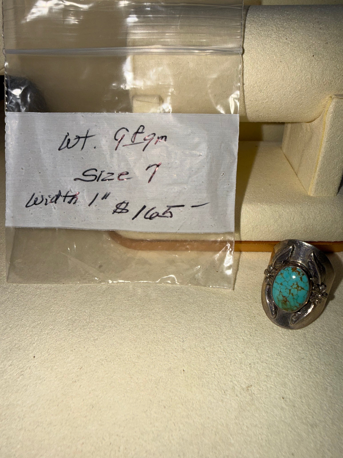 Turquoise Flower SS Ring