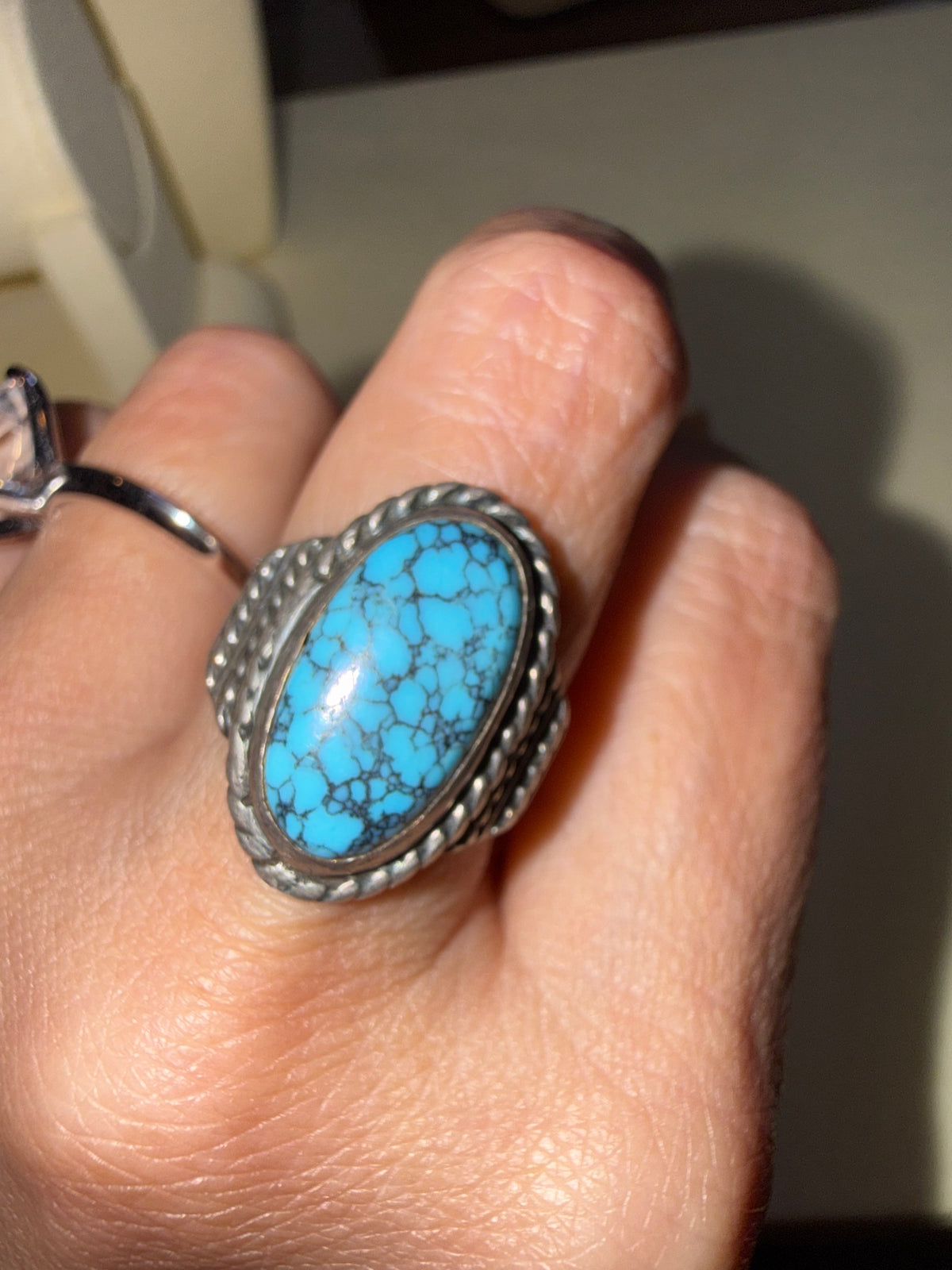 Turquoise Oval SS Ring