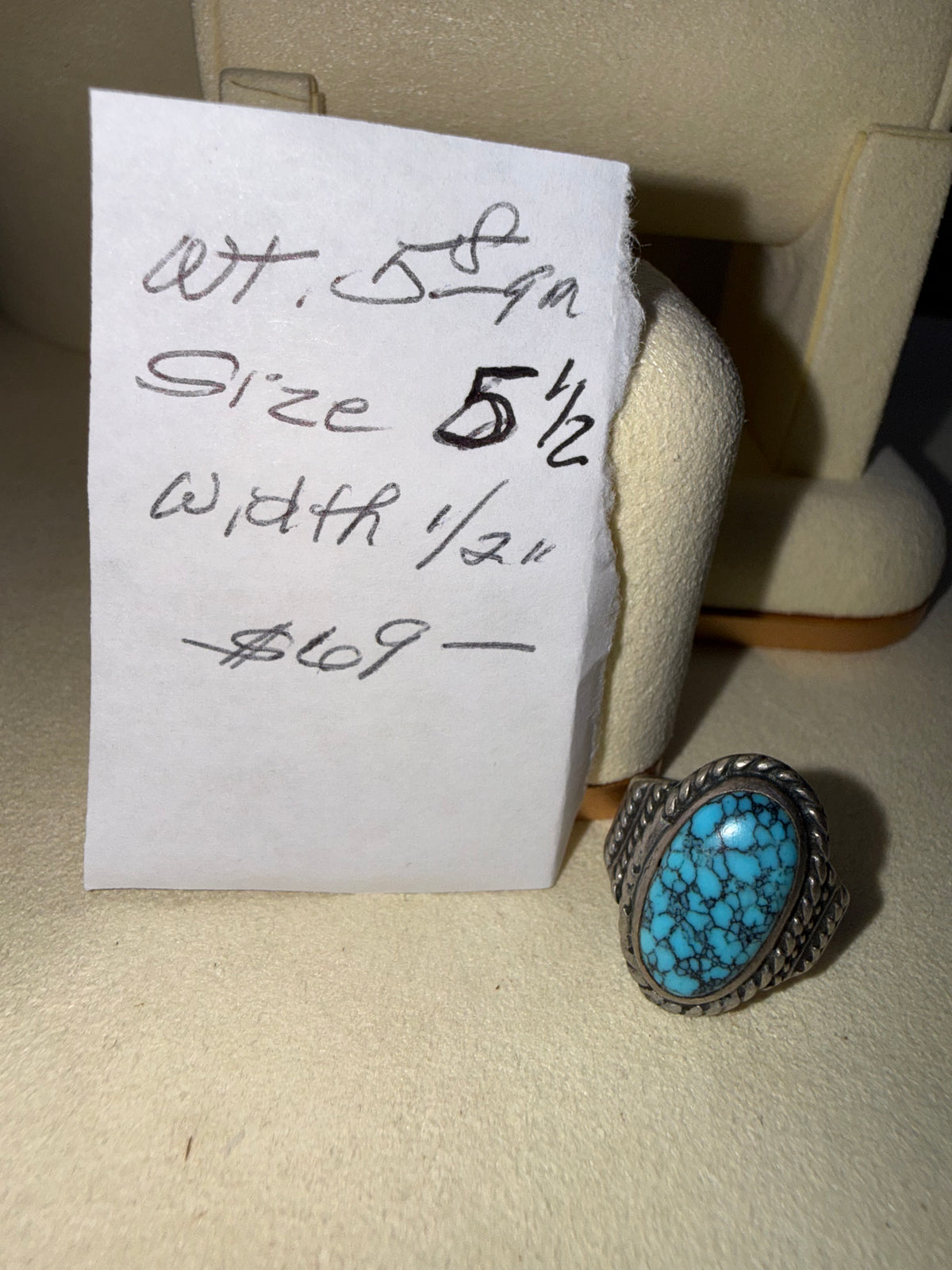 Turquoise Oval SS Ring